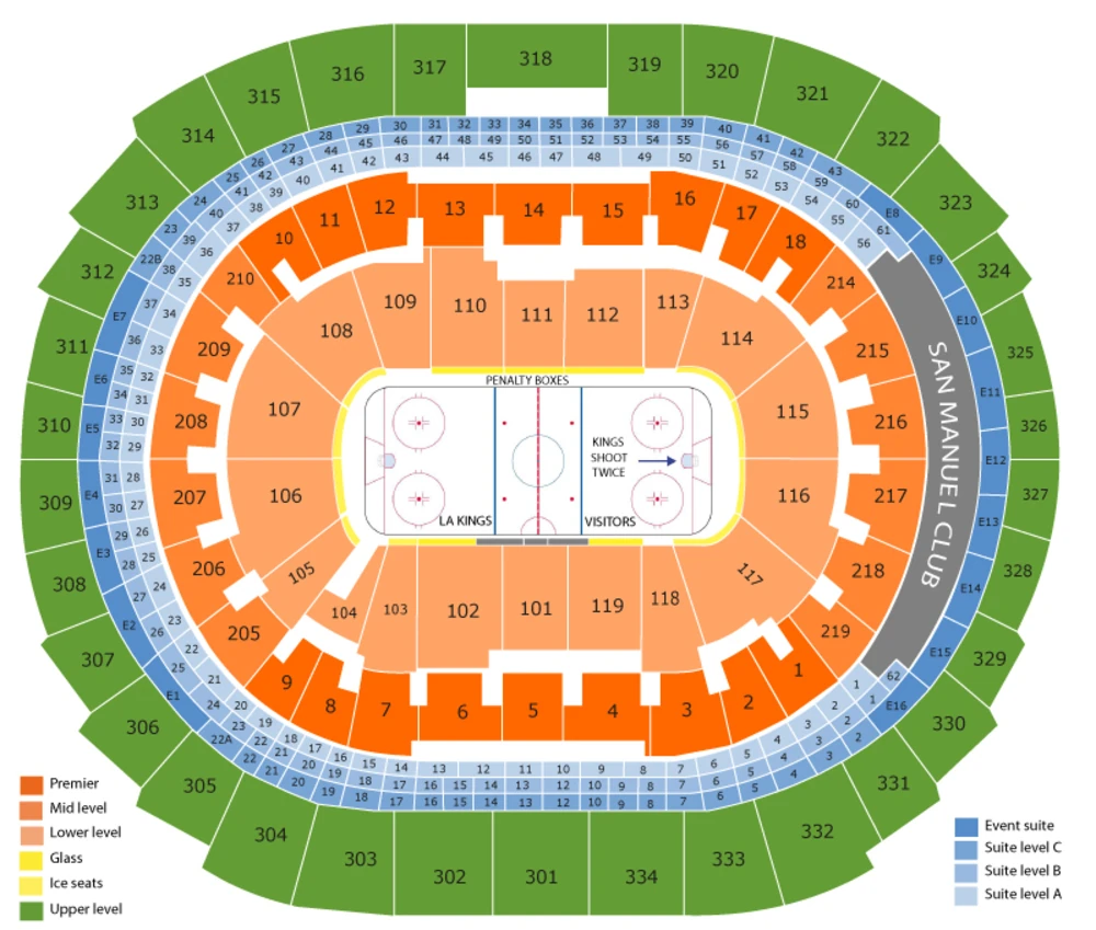 Crypto.com Arena seating chart
